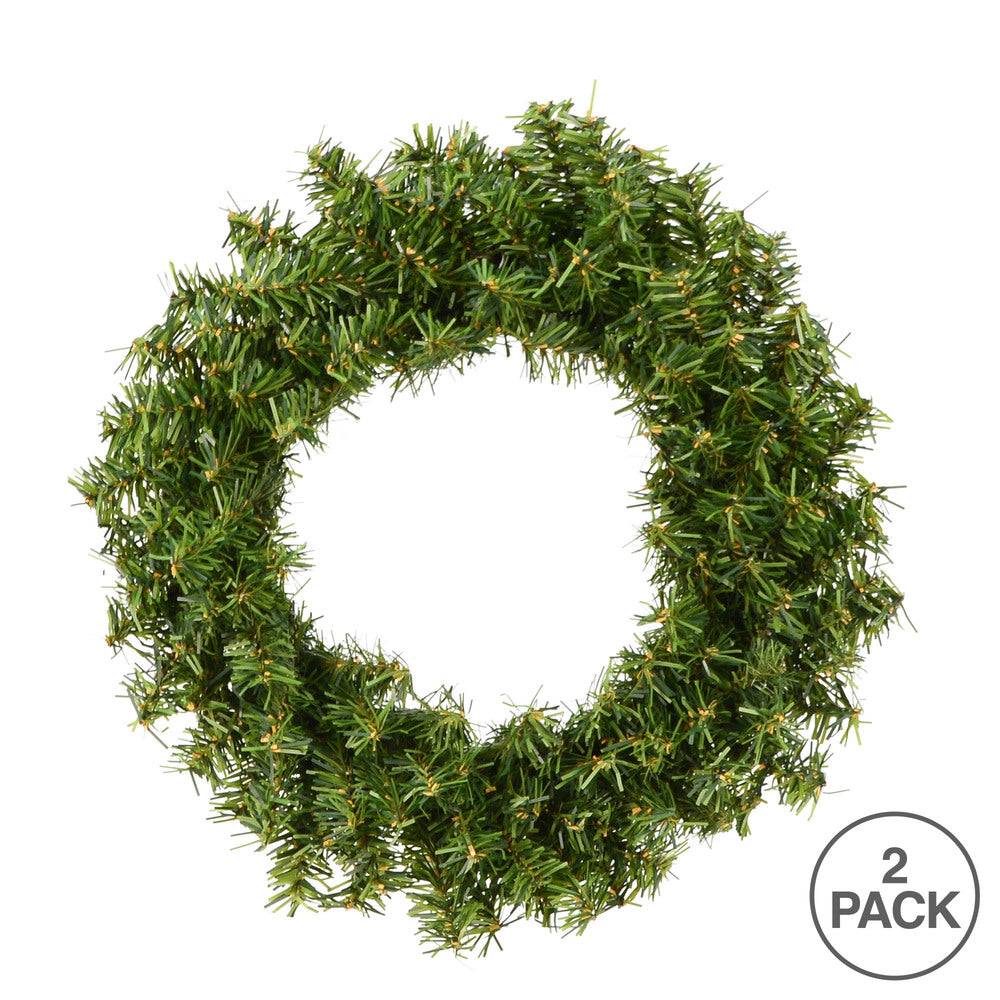 Vickerman 16" Mini Pine Artificial Christmas Wreath Unlit Set of 2