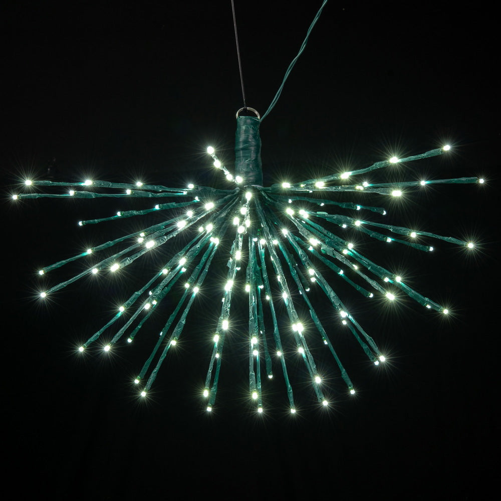 Vickerman 160Lt x 24" Green Starburst Pure White 5mm LED Lights.