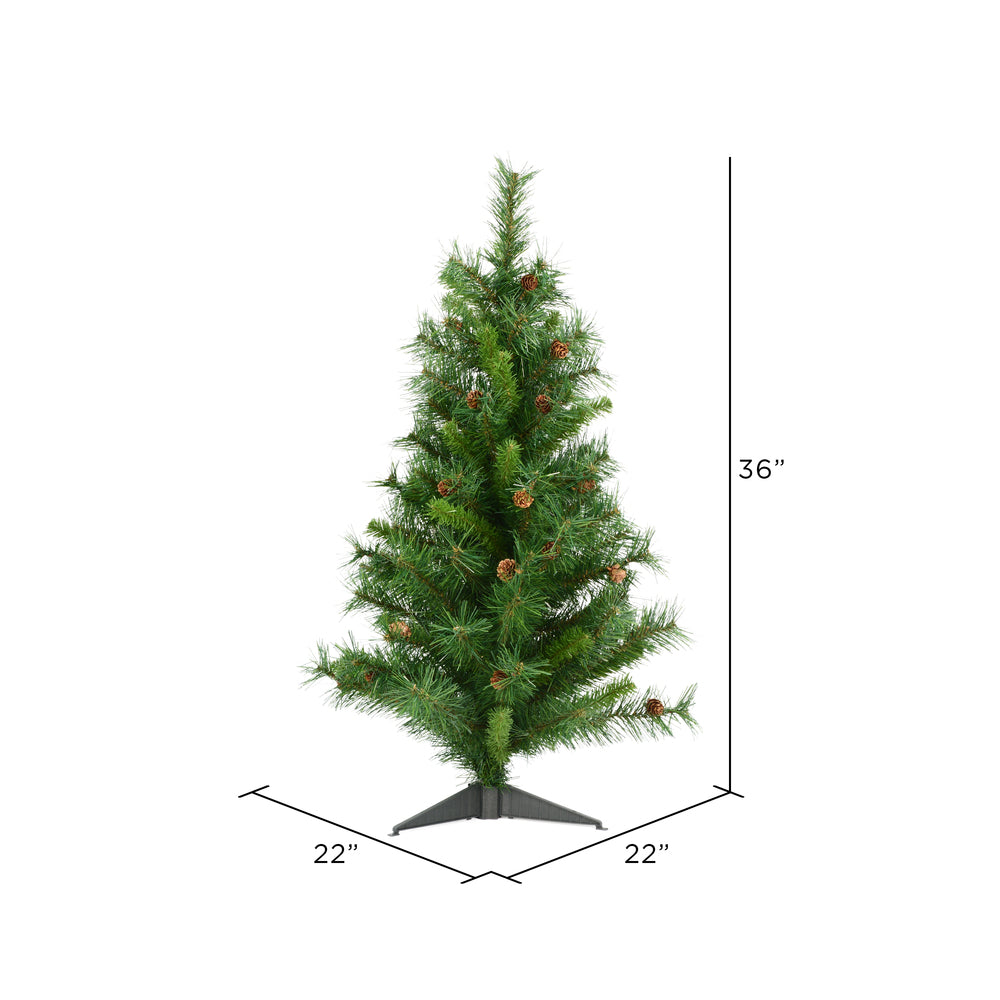 Vickerman 3' Cheyenne Pine Artificial Christmas Tree Unlit
