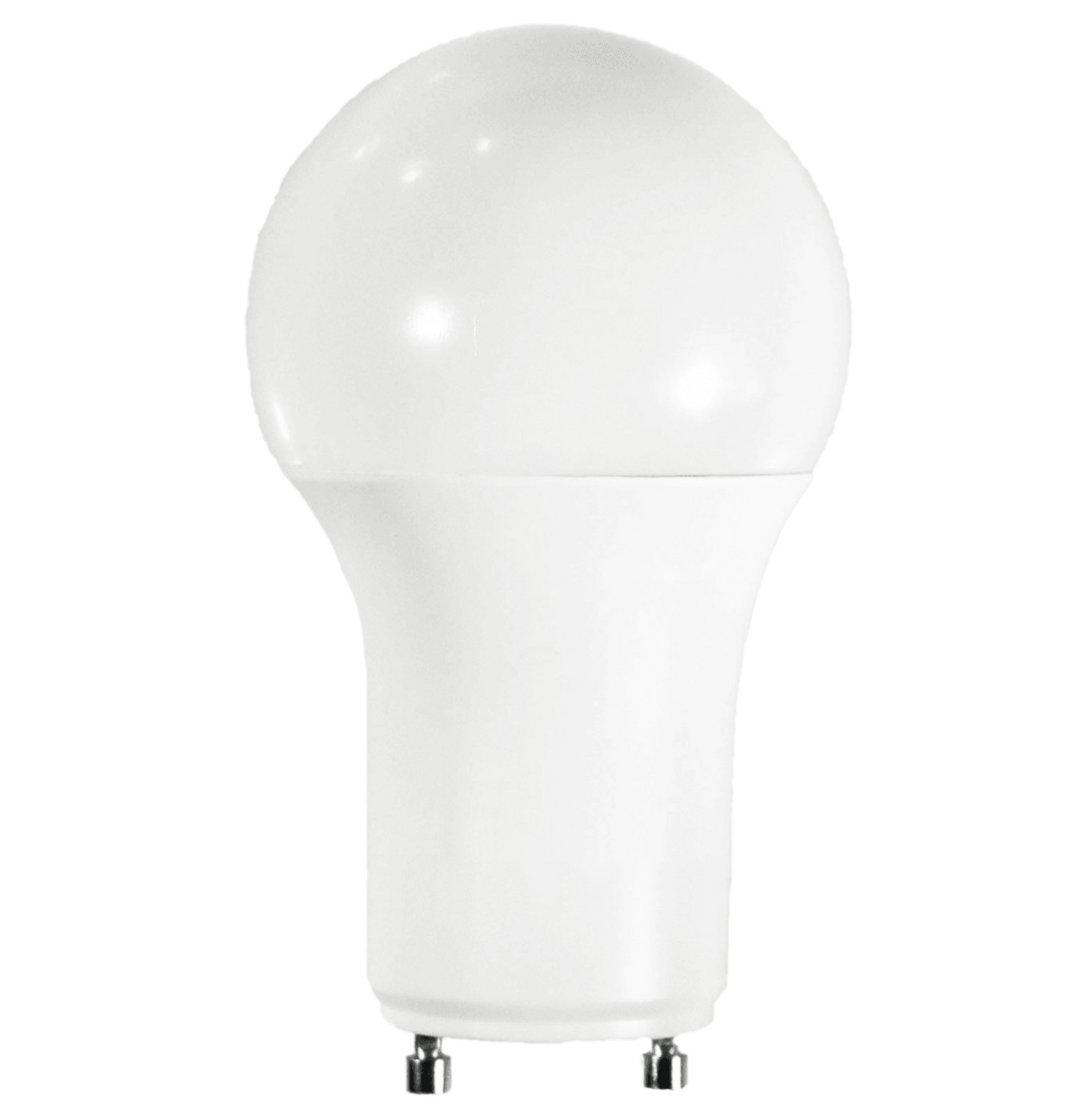 Damar A19 LED Light Bulb 9.5W 800 Lumen 2 Prong Twist Lock GU24 Base 2700K Warm White for Home Bedroom Ceiling Light Bulb 120V CRI80 230° Beam Angle Damp Location Dimmable White Finish Pack of 6