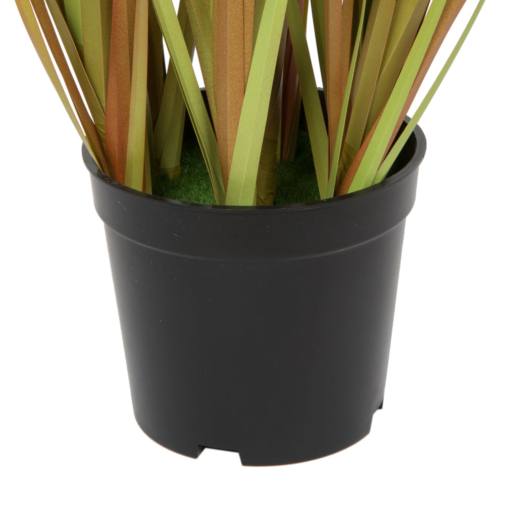 Vickerman 24" PVC Artificial Potted Mixed Brown Grass.