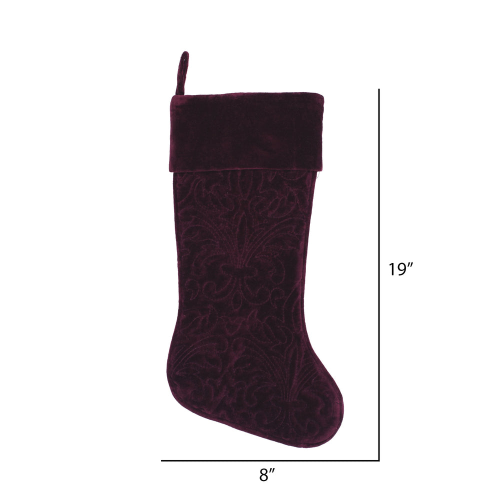 Vickerman Decorative 8" x 19" Christmas Eve Wine Christmas Stocking