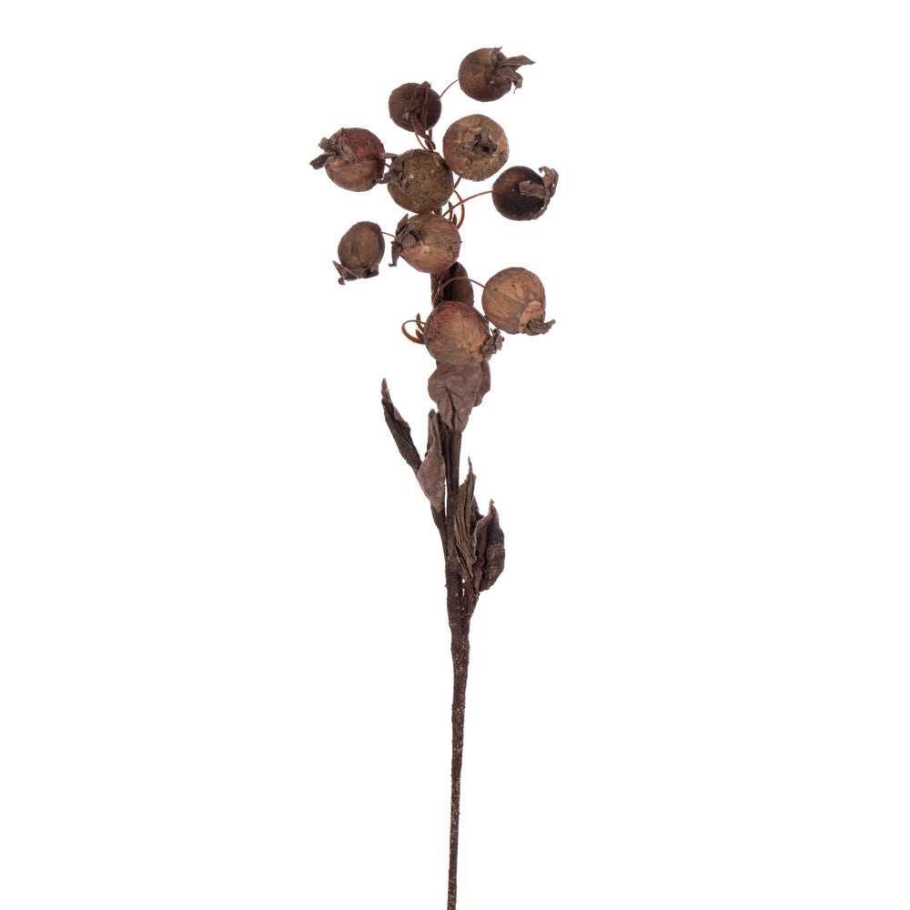 Vickerman 18" Rust Artificial Dried Fruit Spray 3 per bag.