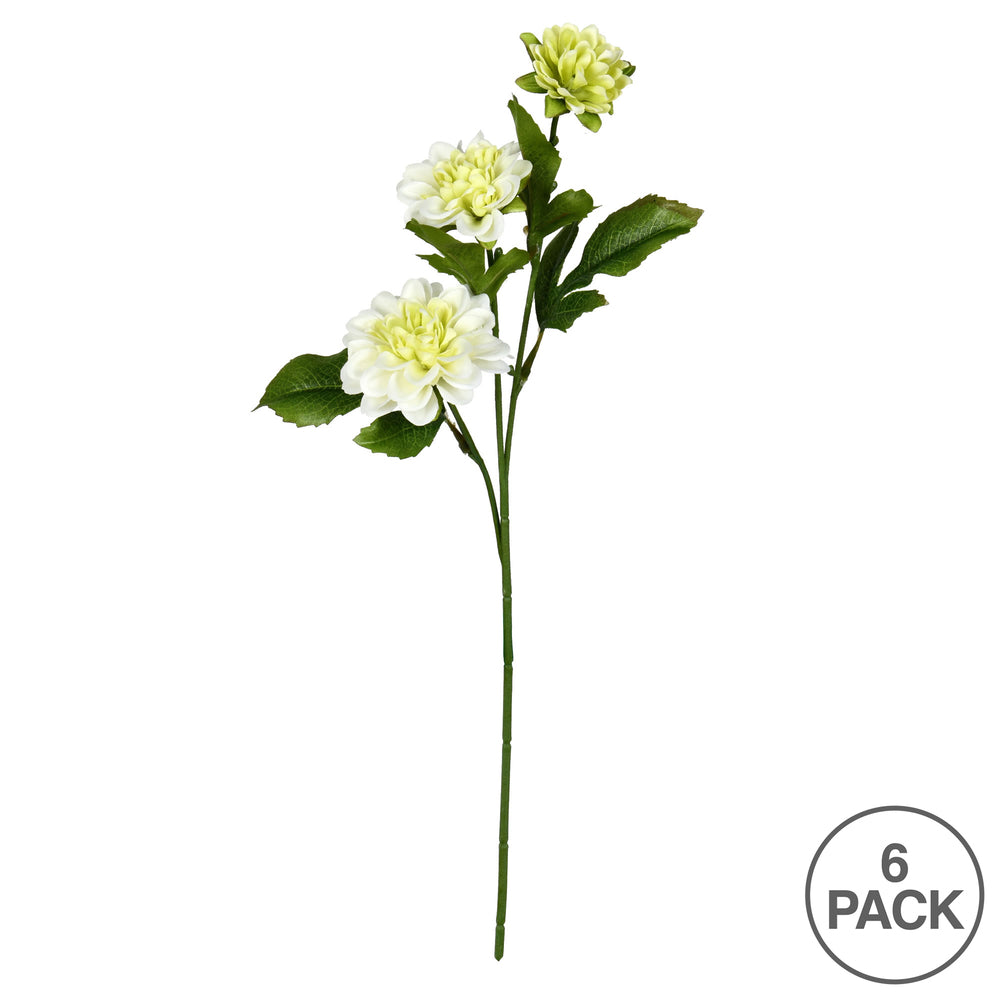 Vickerman 17" Artificial Cream Dahlia Spray. Includes 6 sprays per pack.