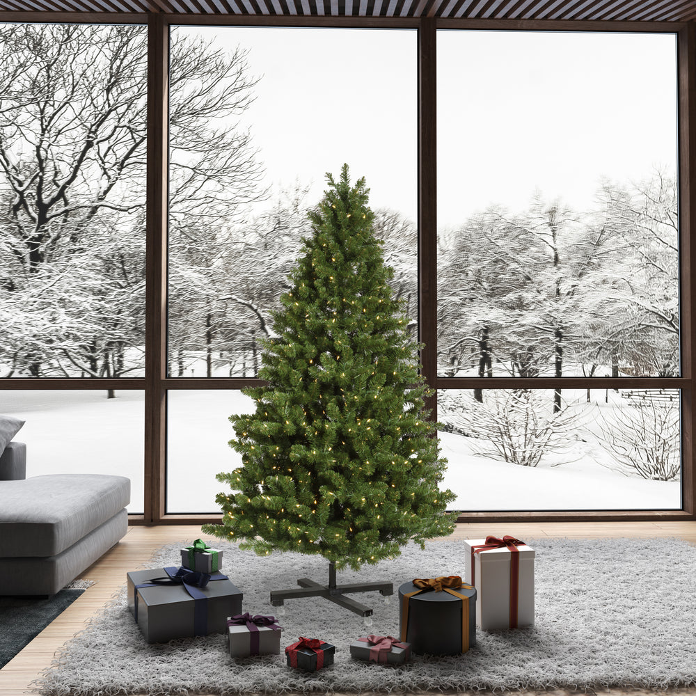 Vickerman 6.5' x 60" Grand Teton Artificial Christmas Tree Single Mold Warm White LED Lights