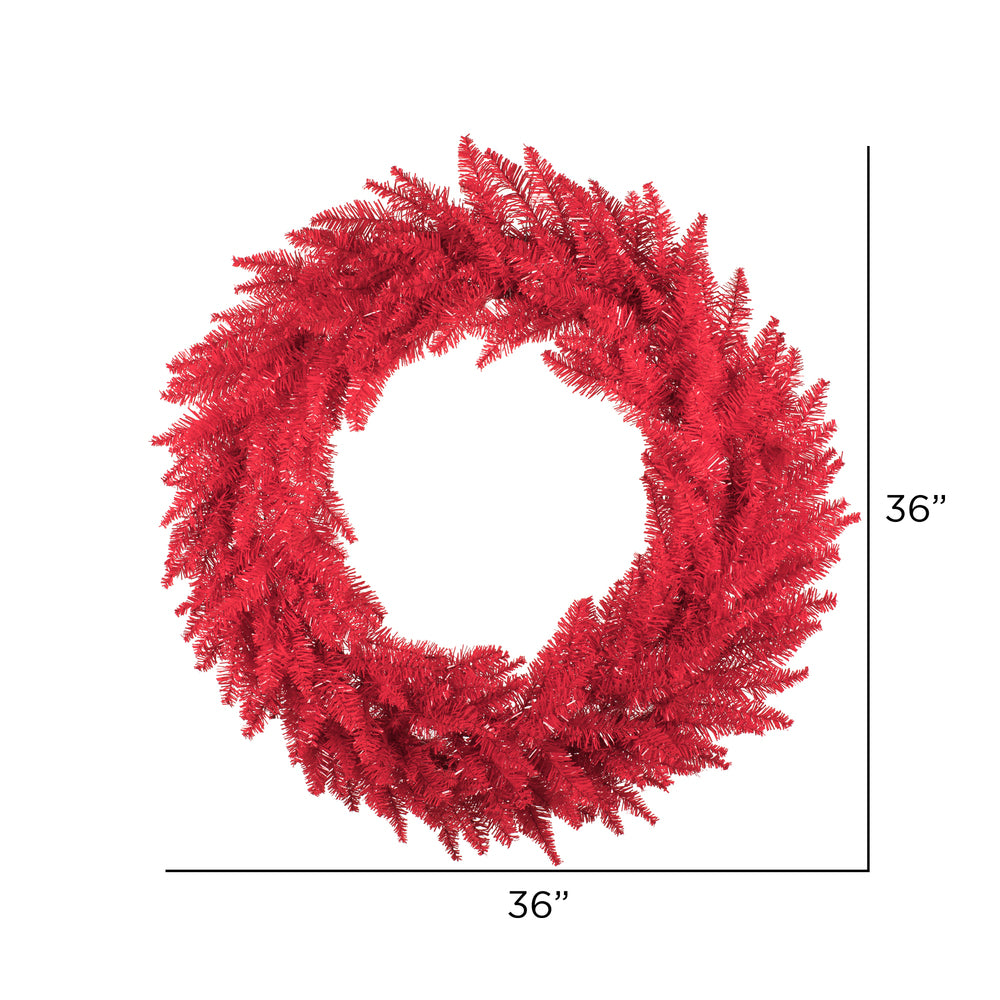 Vickerman 36" Red Fir Artificial Christmas Wreath Unlit
