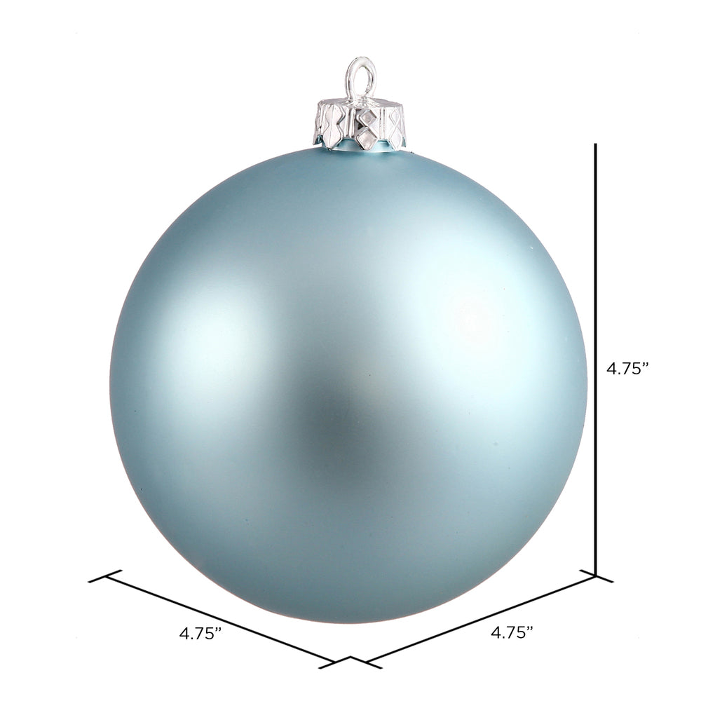 Vickerman 4.75" Baby Blue Matte Ball Ornament 4 per Bag