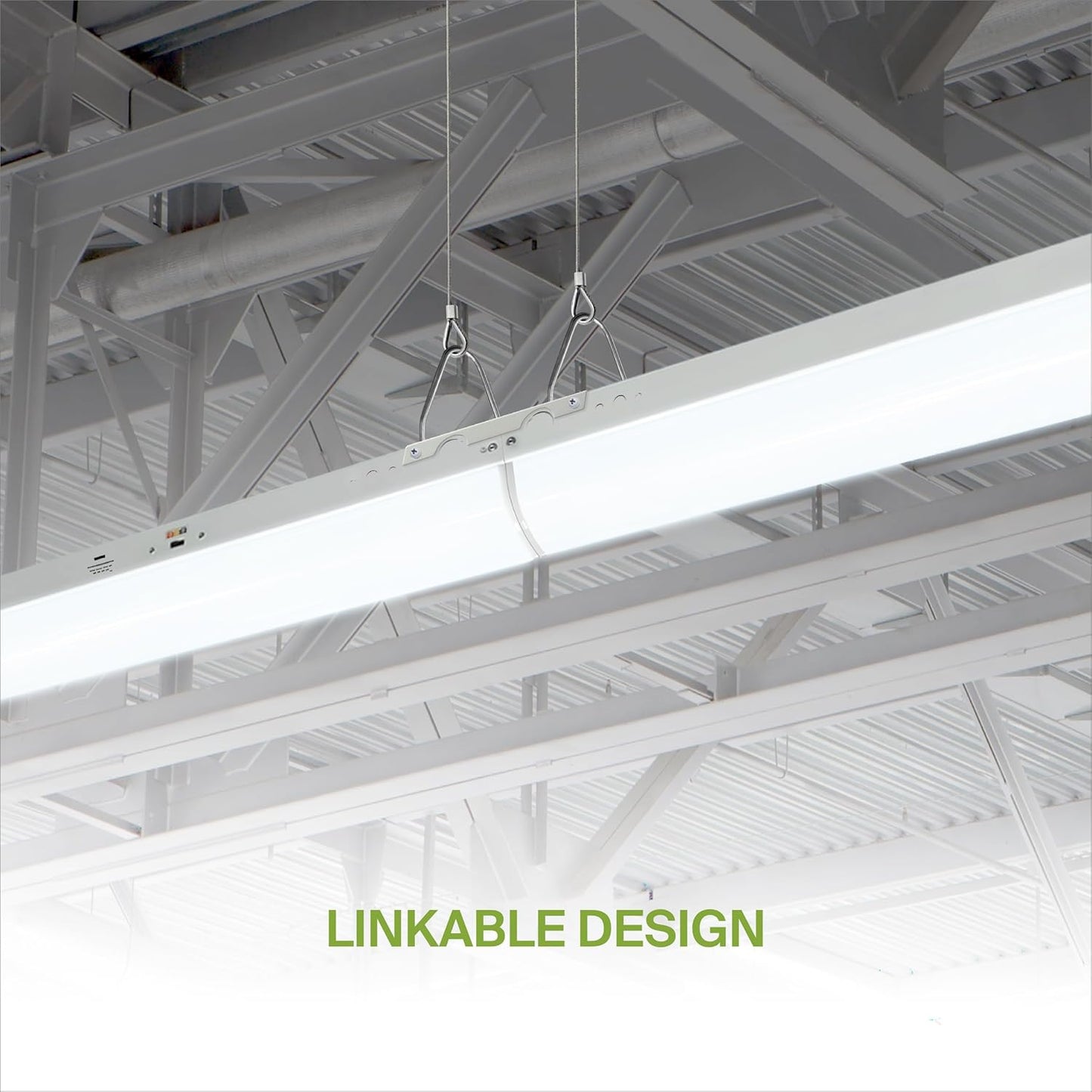 ASD Lighting LED Striplight Fixture 8ft 48/68/90W 120-277V 0-10V Dimmable 140Lm/W 3500/4000/5000K White UL DLC Standard