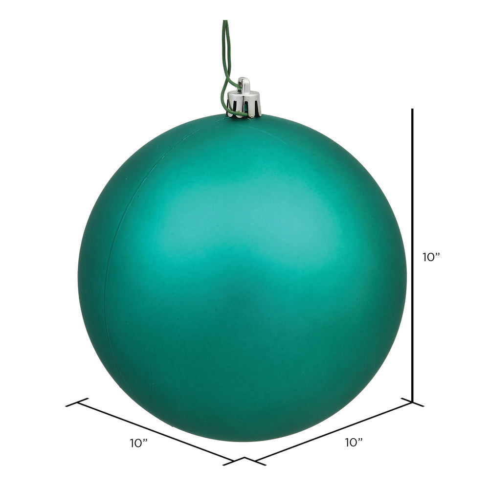 Vickerman 10" Teal Matte Ball Ornament
