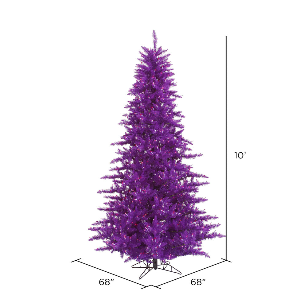 Vickerman 10' Purple Fir Artificial Christmas Tree Purple Dura-lit LED Lights