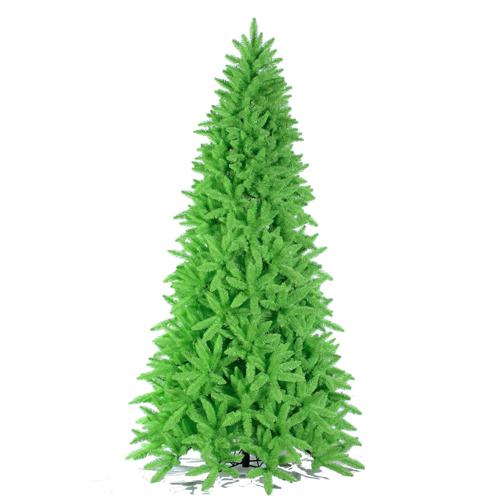 Vickerman 9' Flocked Lime Slim Fir Artificial Christmas Tree Lime Dura-lit LED lights