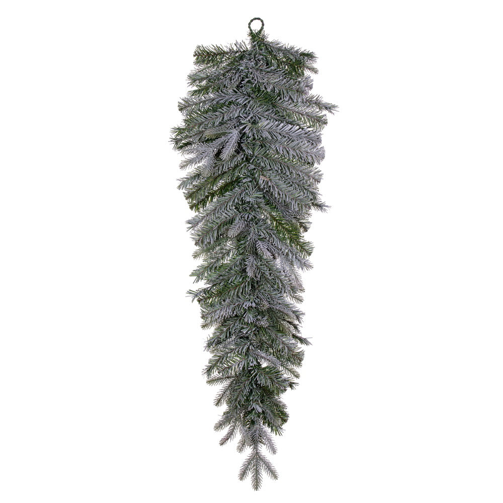 Vickerman 48" Frosted Douglas Fir Artificial UnLit Teardrop.