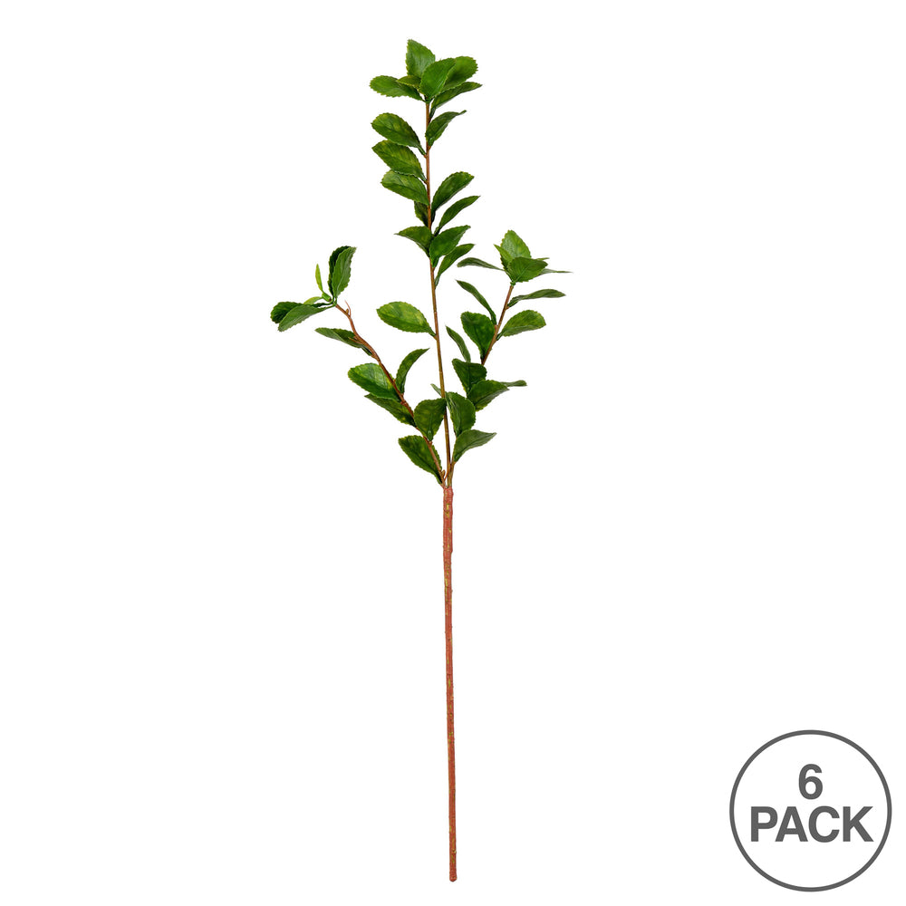 Vickerman 25" Artificial Green Horse Chestnut Leaf Spray. Includes 6 sprays per pack.