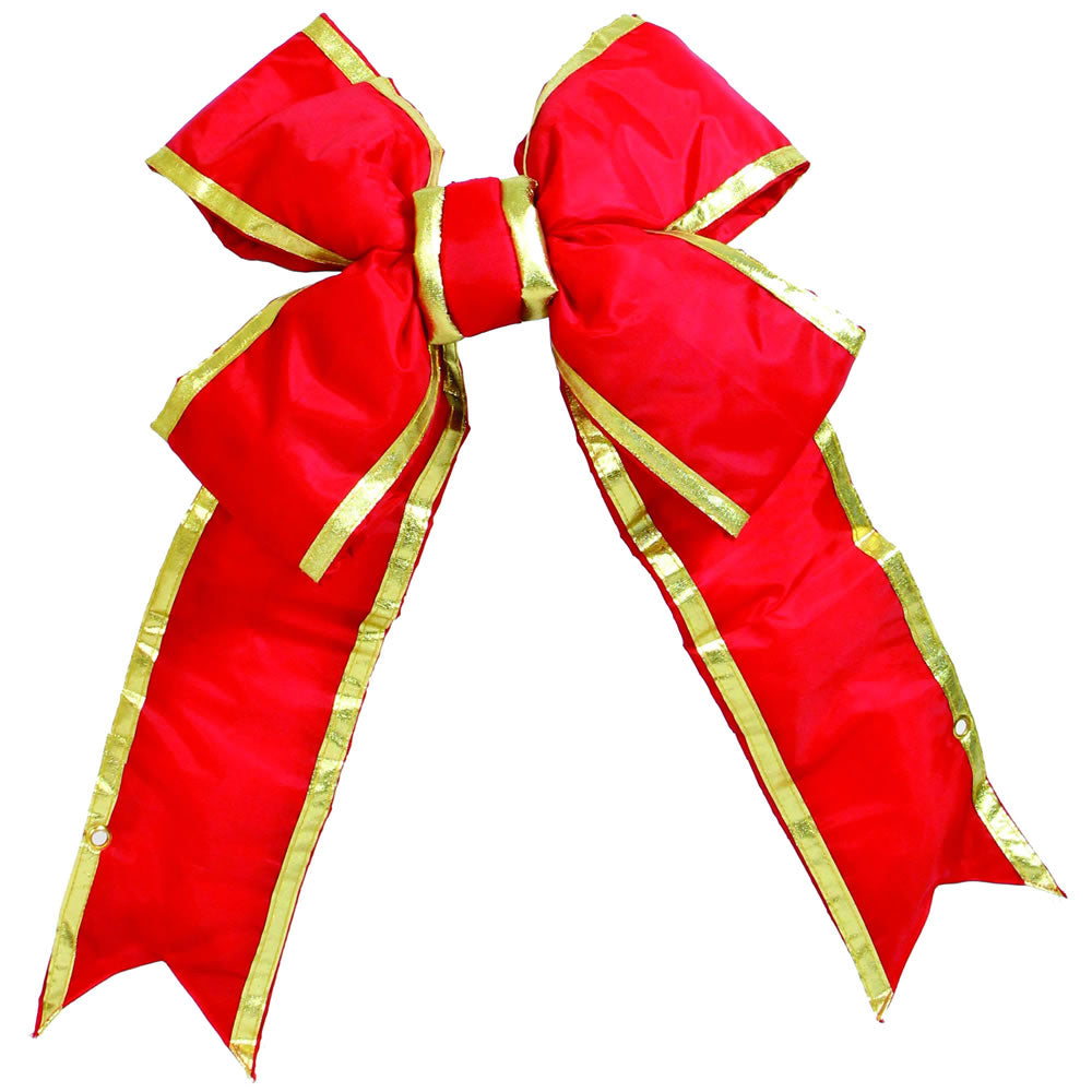 Vickerman 60" Red-Gold Nylon Outdoor Christmas Bow