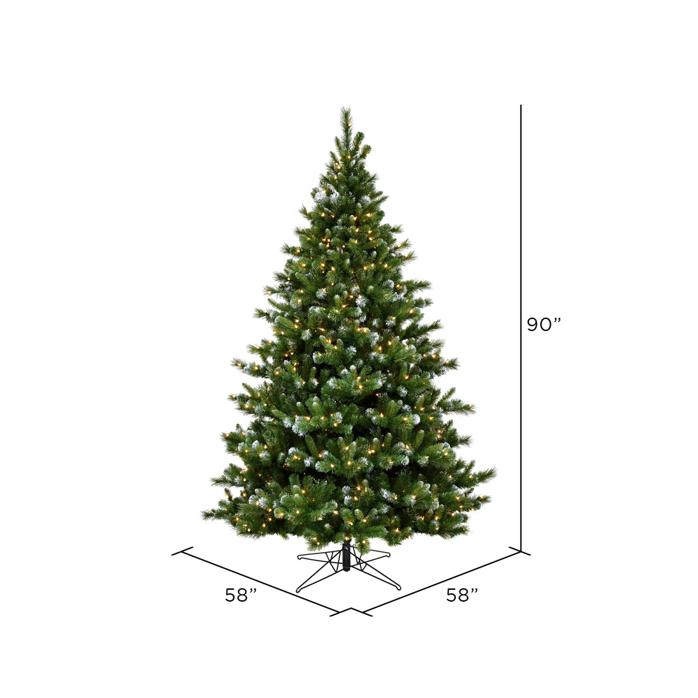 Vickerman 7.5' x 58" New Haven Spruce Artificial Christmas Tree Clear Dura-lit Lights