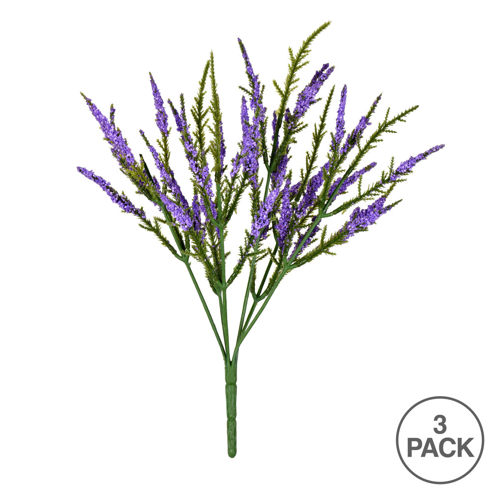 Vickerman 13" Artificial Purple Blazing Star Bush Pack of 3.