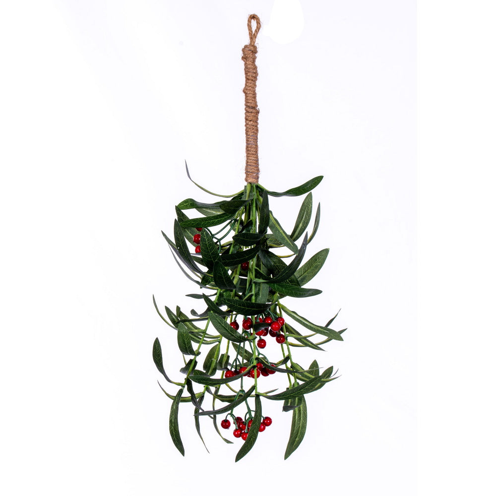 Vickerman 17" Red Berry and Mistletoe Spray 2 per bag.