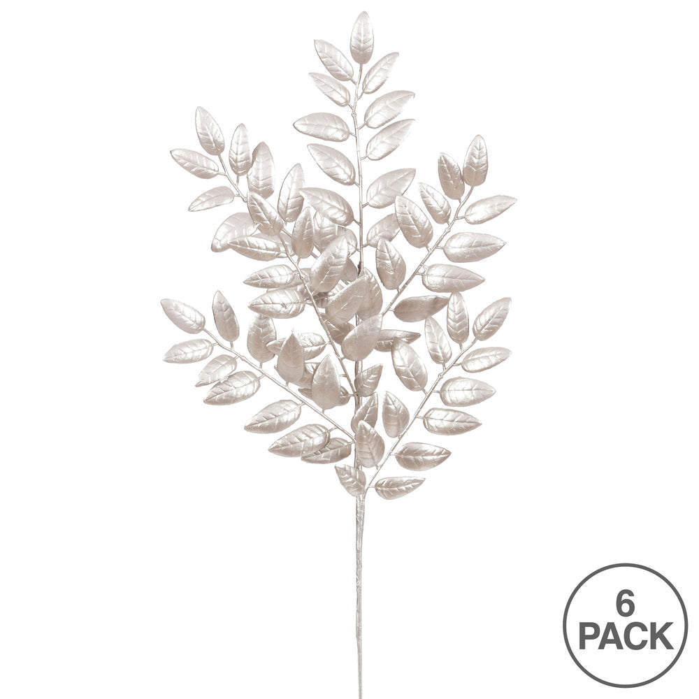Vickerman 22" Champagne Glitter Honey Locust Artificial Christmas Spray. Includes 6 sprays per pack.
