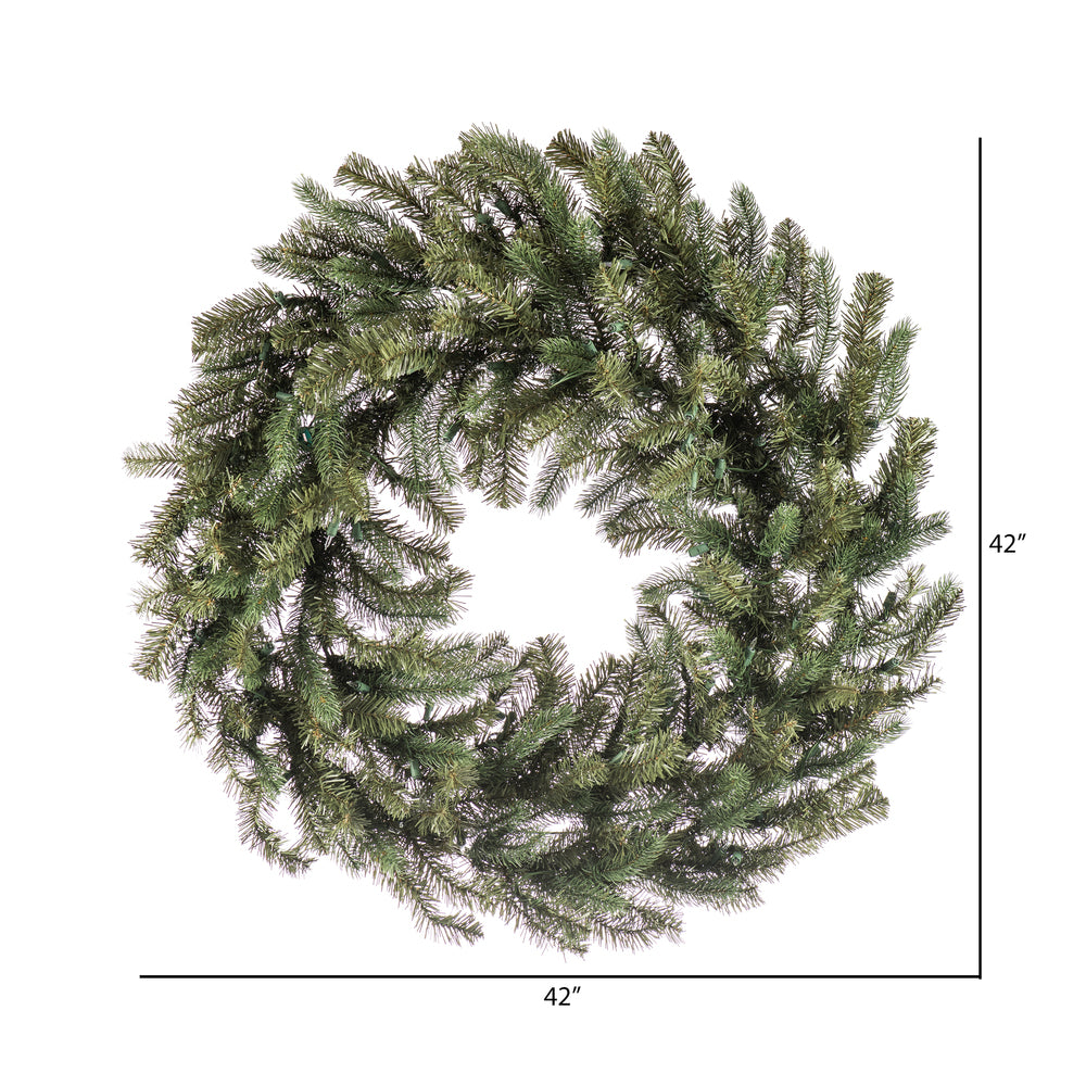 Vickerman 42" Colorado Spruce Artificial Christmas Wreath Clear Dura-lit Incandescent Lights