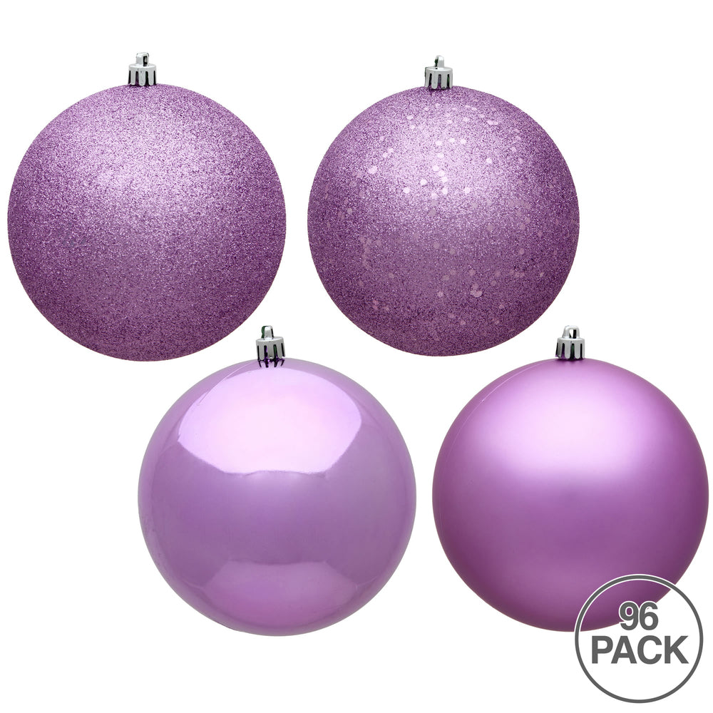 Vickerman 1.6" Orchid 4-Finish Ball Ornament Assortment 96 per Box