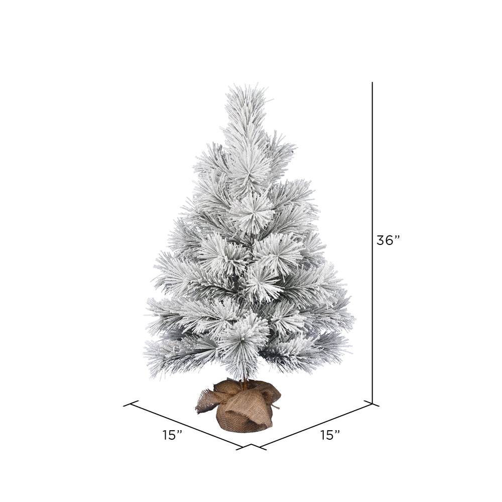 Vickerman 36" Frosted Beckett Pine Artificial Christmas Tree Unlit