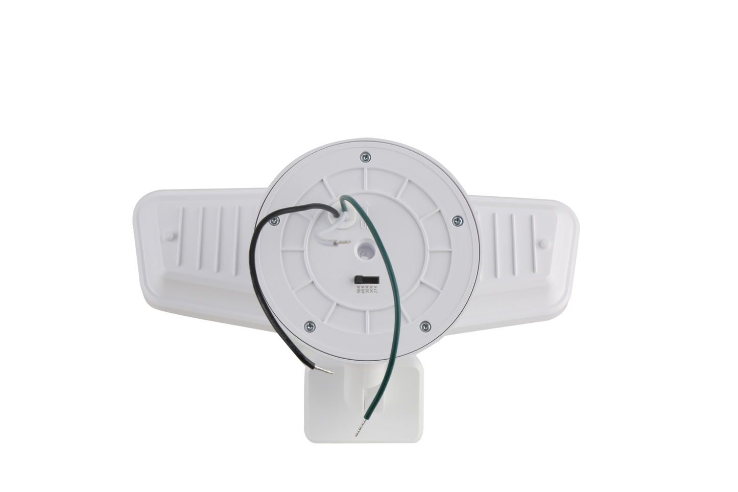 ASD Lighting LED Security Floodlight 2 square heads 20W 120V Non-Dimmable 2700/3000/3500/4000/5000K with 180° Motion Sensor and Photocell White UL DLC Premium