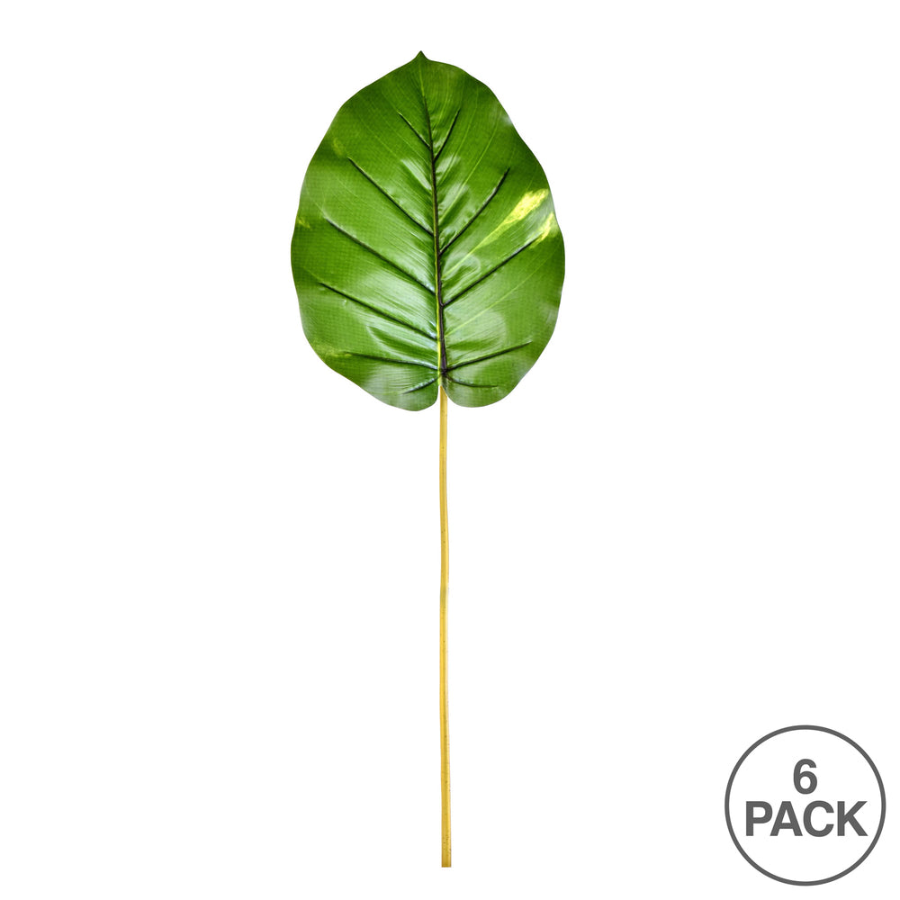Vickerman 35" Artificial Green Pothos Leaf 6/pk