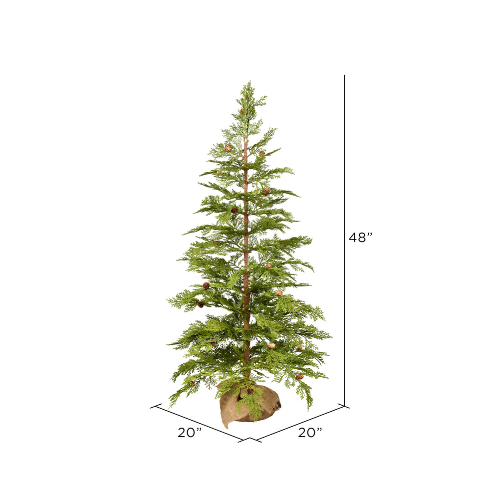 Vickerman 48" Cedar Pine Artificial Christmas Tree Unlit