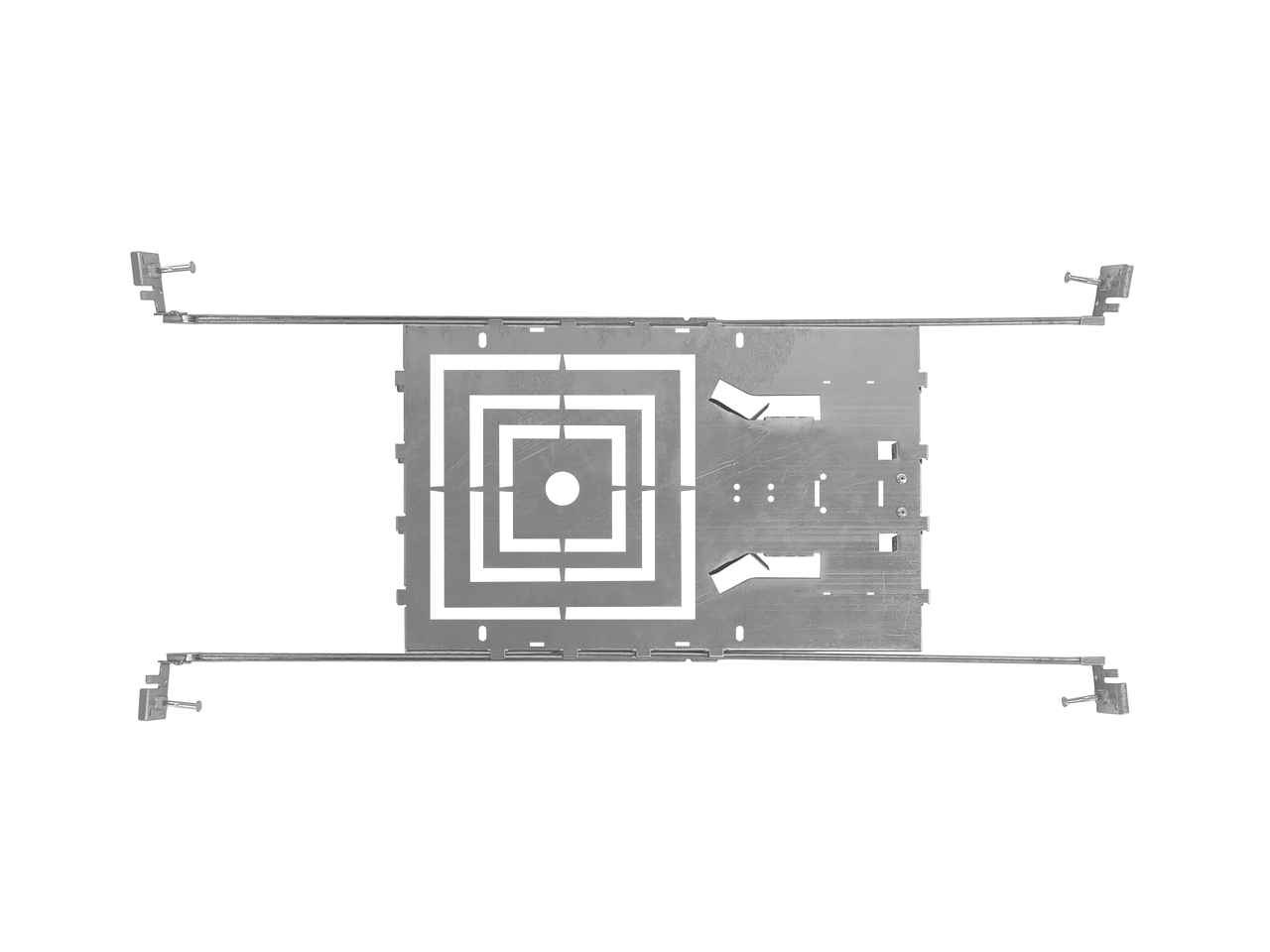 ASD Lighting New Construction Mounting Plate with Square holes 3-4-6inch and Sliding Clips 6pack