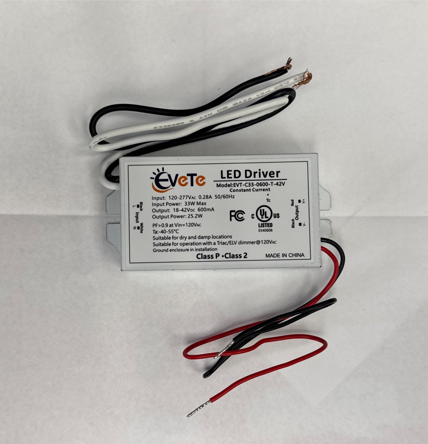 Sunlite 98225 600mA CONSTANT CURRENT DIMMABLE LED DRIVER SUN 120-277V output 18-42V