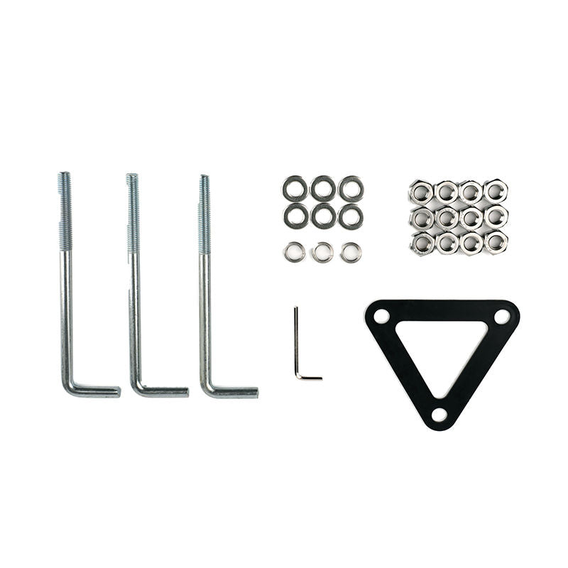 Westgate G5 Bollard Round Anchor Bolts & Mounting Plate, Outdoor Lighting, Black & Sliver Finish