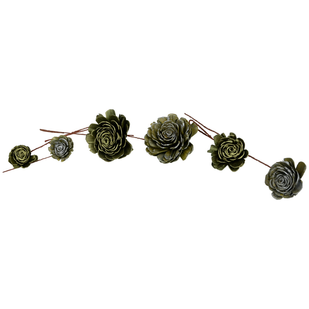 Vickerman 2"- 6" Olive Green Sola Rose Assorted 23 per Window Box Dried