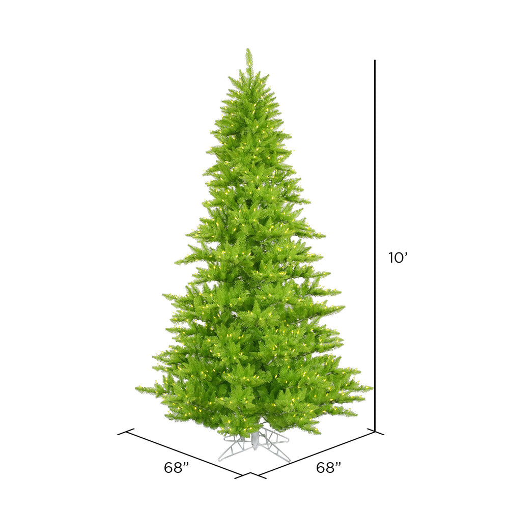 Vickerman 10' Lime Fir Artificial Christmas Tree Lime Dura-lit LED Lights