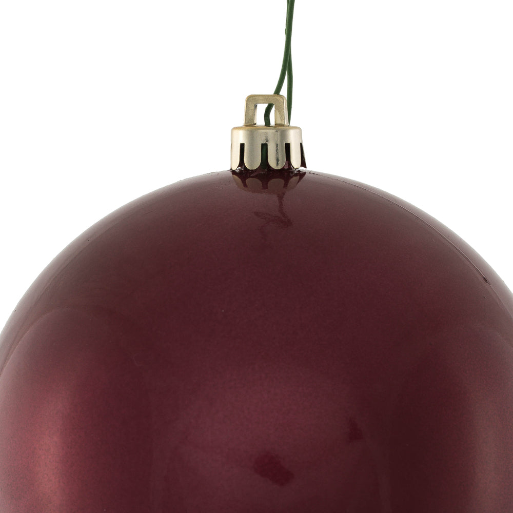 Vickerman 4" Berry Red Candy Ball Ornament 6 per Bag