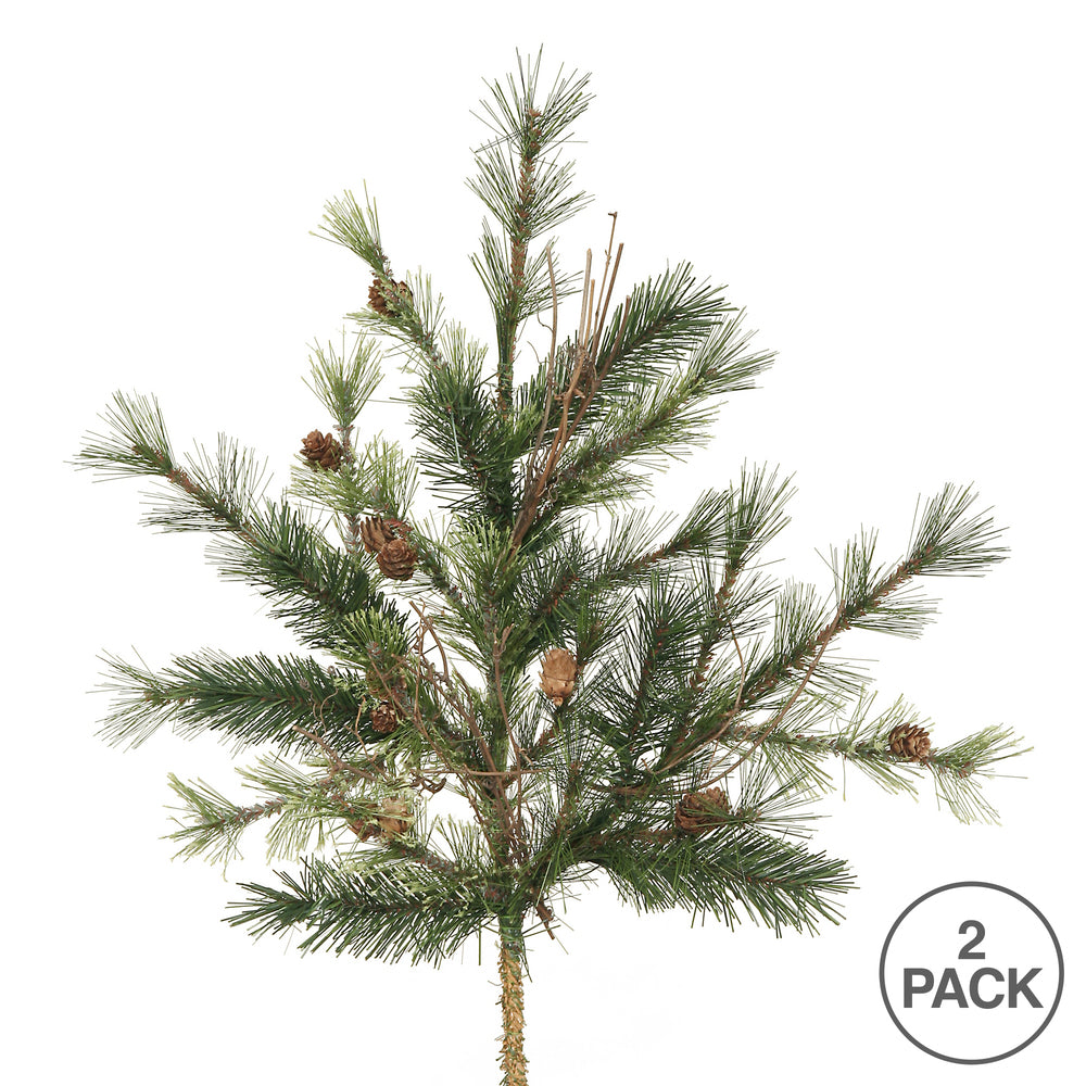 Vickerman 24" Mixed Country Pine Artificial Christmas Spray. Includes 2 sprays per pack.