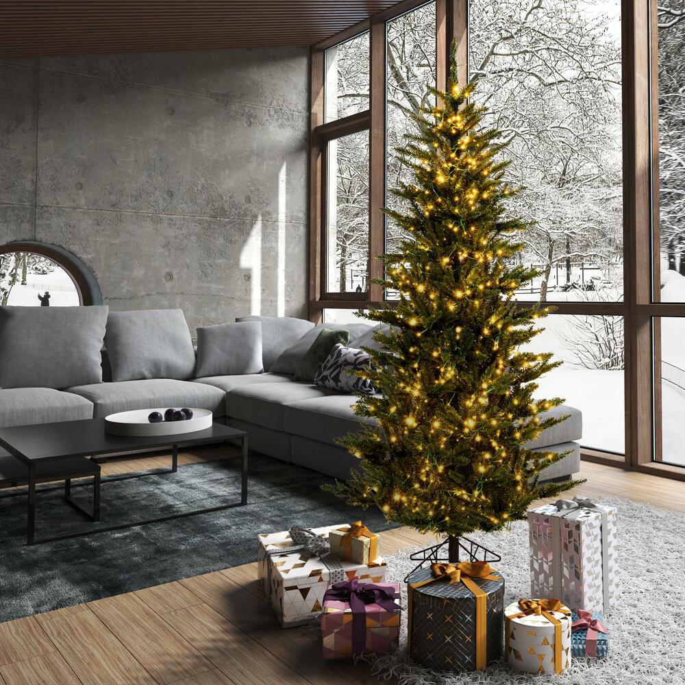 Vickerman 6.5' x 41" Natural Slim Fraser Fir Tree 3mm LED Color Changing Lights.