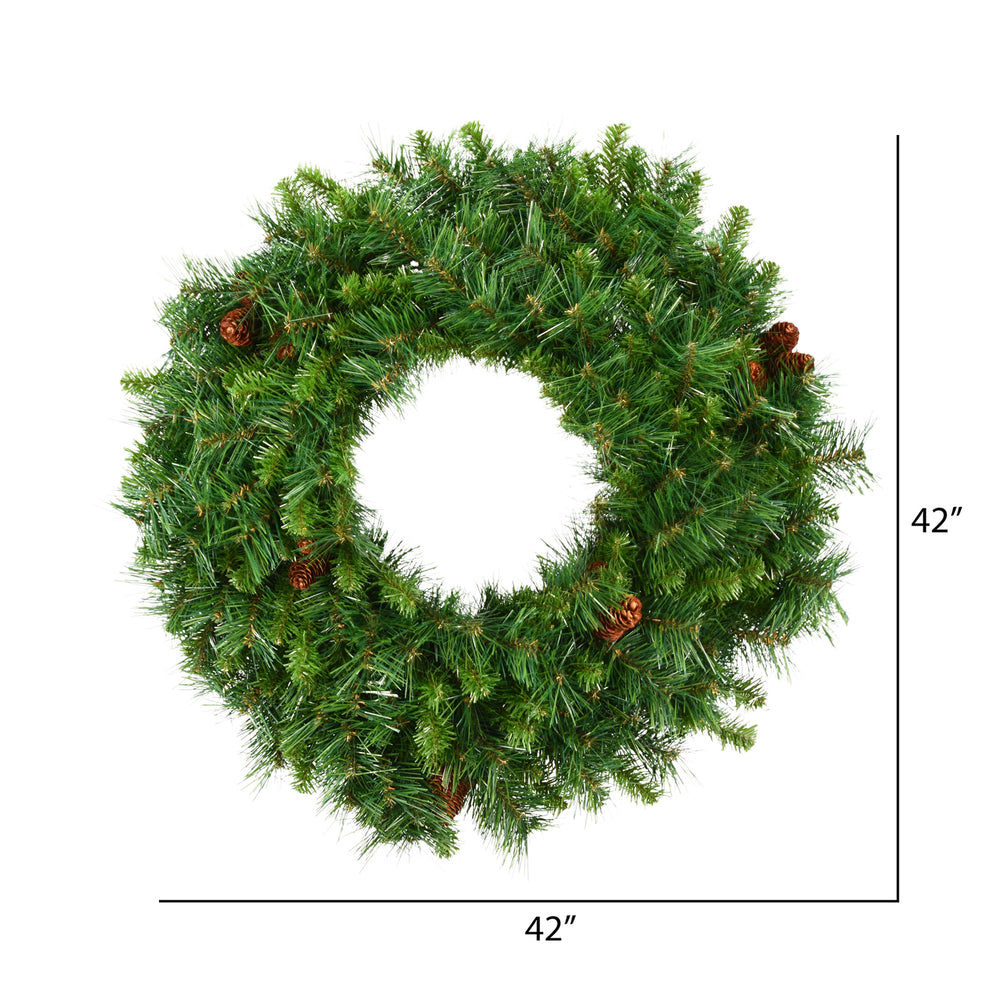 Vickerman 42" Cheyenne Pine Artificial Christmas Wreath Unlit