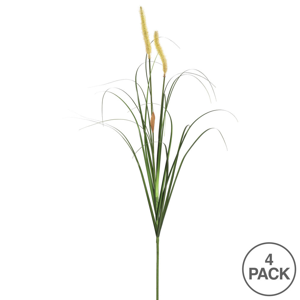 Vickerman 43" Artificial Green and Light Green Foxtail Grass Spray. Includes 4 sprays per pack.