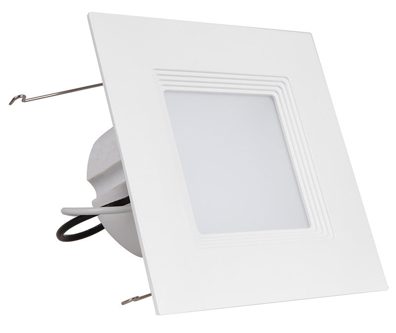 Westgate 6" LED Square Downlight, CRI90, 15W, 1100 Lumens, Dimmable, 2700K, E26 Adapter Included, Wet Lo..., Residential Lighting, 16.5W, 1073 Lumens, 2700K, White Finish, Dimmable