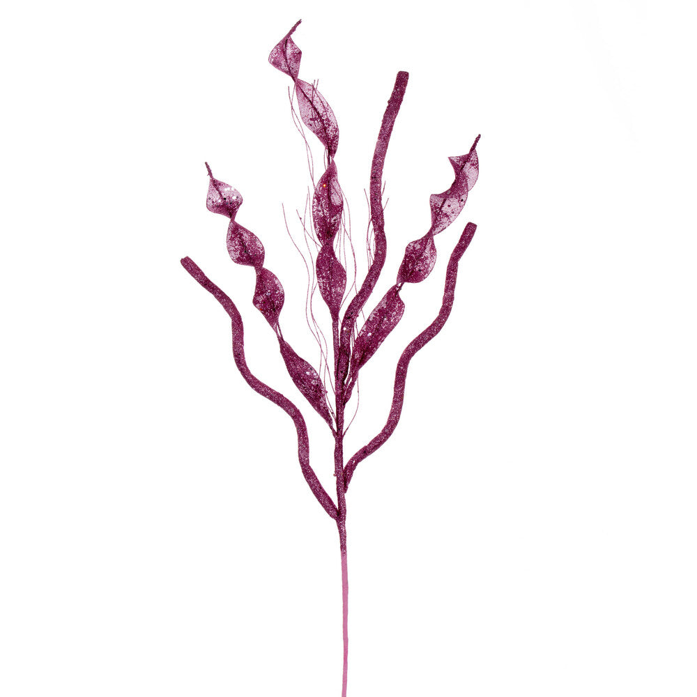 Vickerman 34" Pink Multi Spiral Glitter Spray 4 per bag.