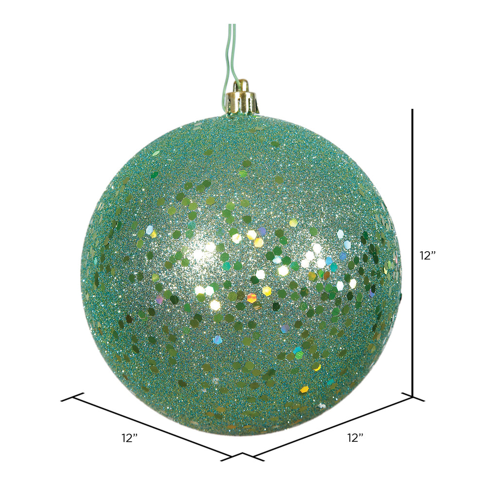 Vickerman 12" Seafoam Sequin Ball Ornament