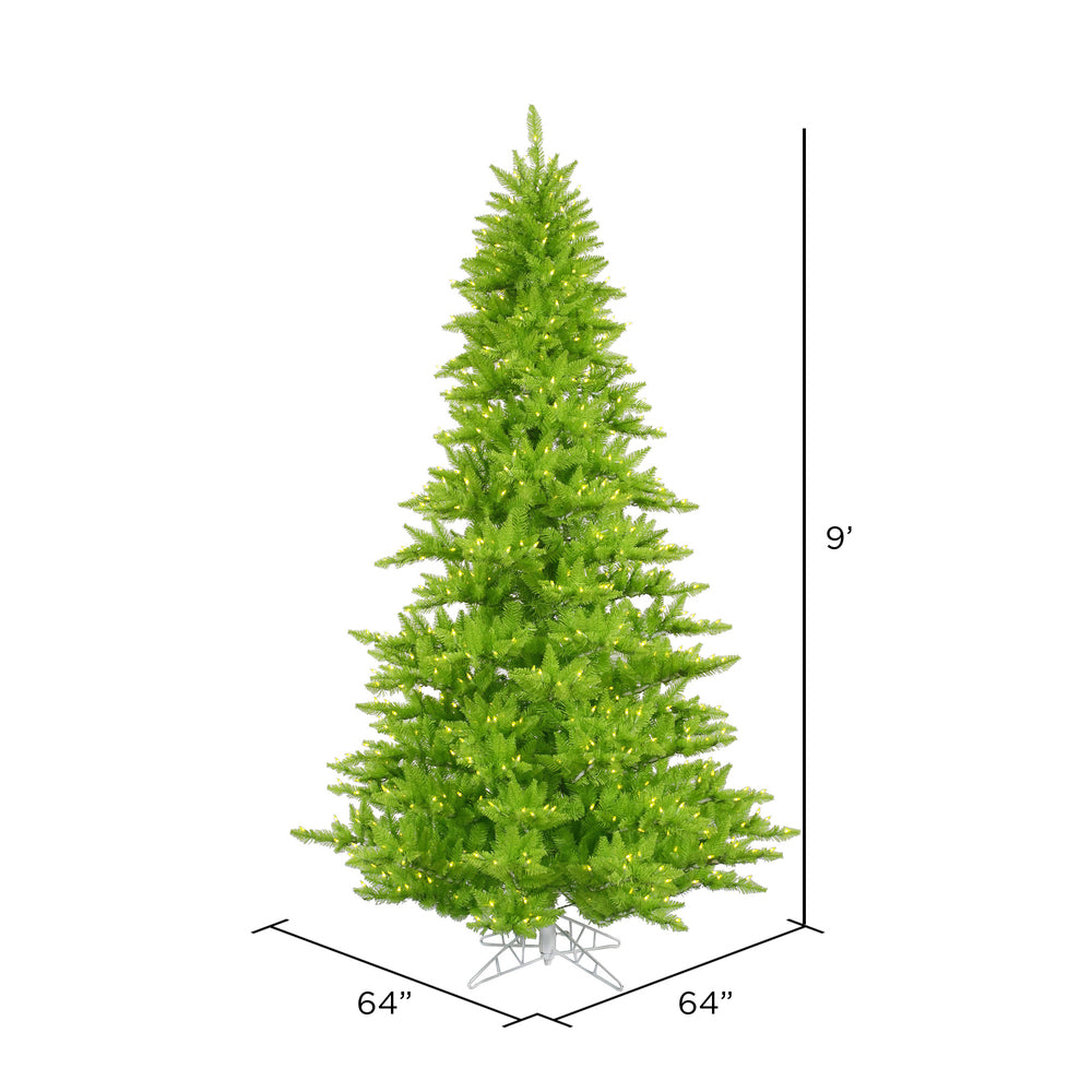 Vickerman 9' Lime Fir Artificial Christmas Tree Lime Dura-lit LED Lights
