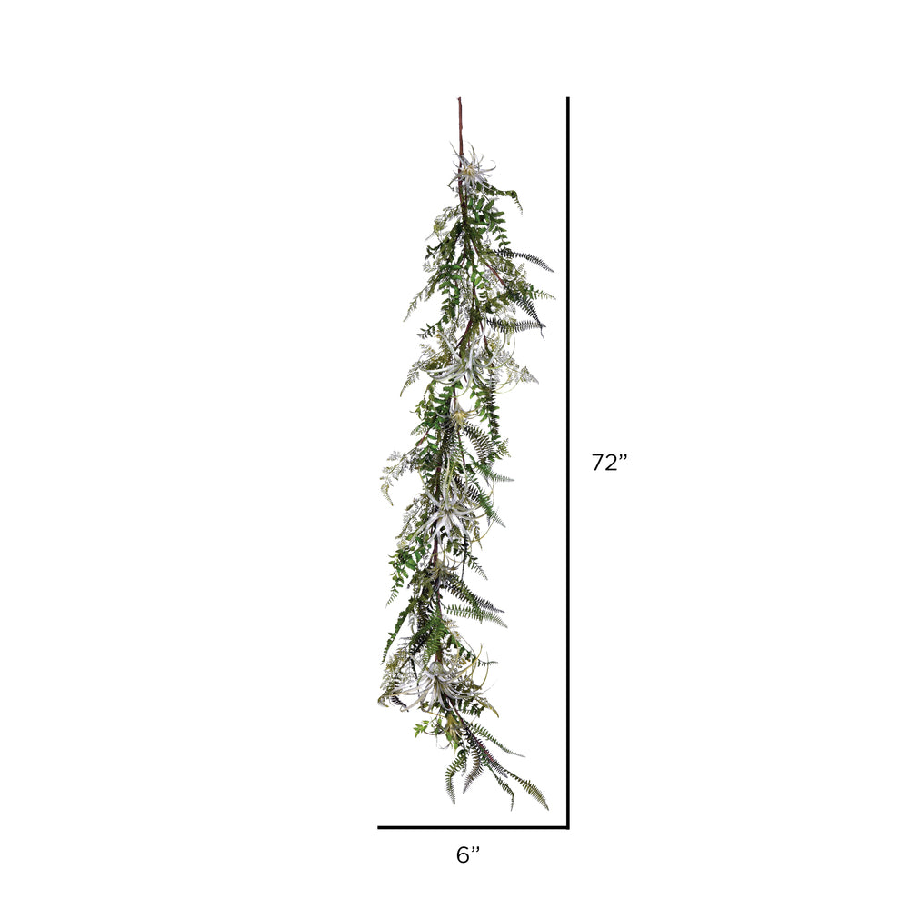 Vickerman 72" Artificial Green Fern Garland.