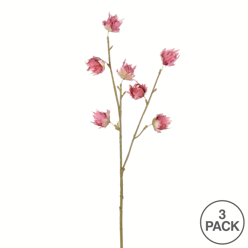 Vickerman 24" Artificial Mauve Hibiscus Spray. Includes 3 sprays per pack.