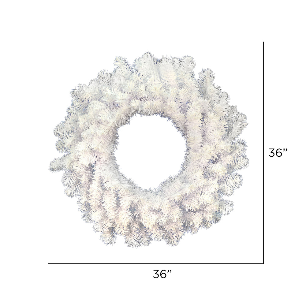 Vickerman 36" Crystal White Spruce Artificial Christmas Wreath Unlit