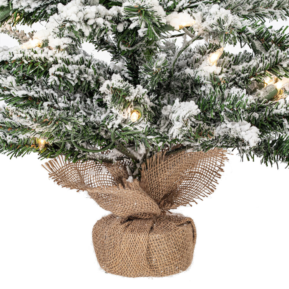 Vickerman 24" Flocked Anoka Pine Artificial Christmas Tree Clear Lights