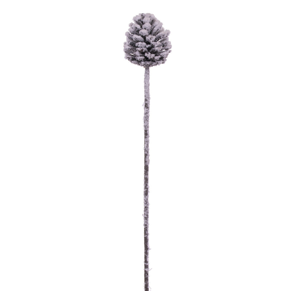 Vickerman 27" Glitter Artificial Snow Pinecone Stem 4 per bag.