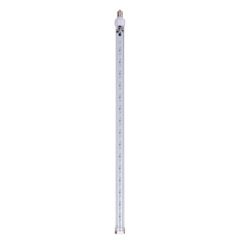 Vickerman 5 Pack of 24" Pure White LED SnowFall Tube Bulb C9-E17 Nickel Base.