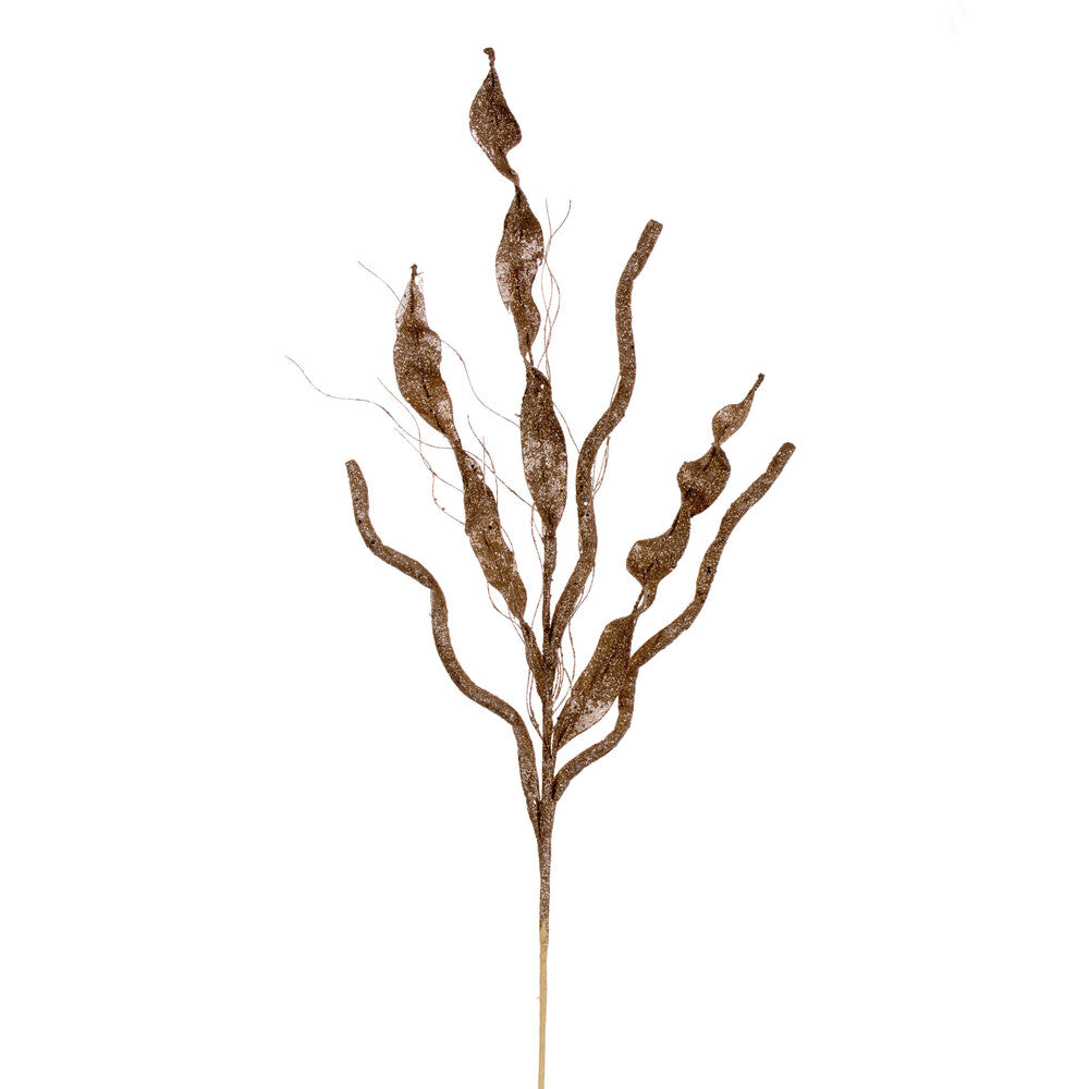 Vickerman 34" Champagne Multi Spiral Glitter Spray 4 per bag.