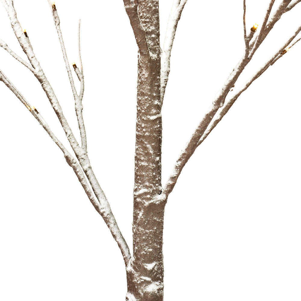 Vickerman 4' Brown Frosted Twig Tree Warm White 3mm Wide Angle LED lights